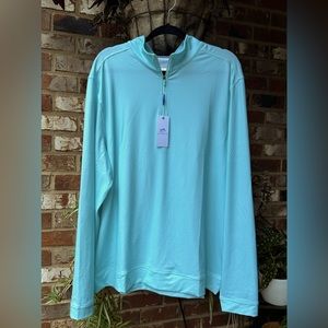 Southern Tide Pine Ridge Cruiser long sleeve Qzip size XL color is Baltic Teal